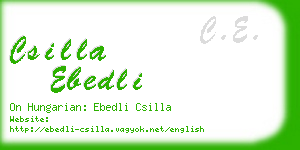 csilla ebedli business card